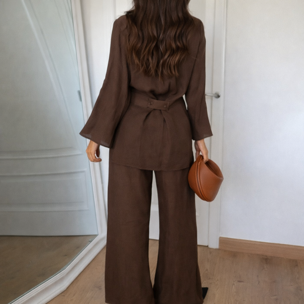 Jazz | Women's Co-ord Set – Wrap Kimono and Pants Ensemble