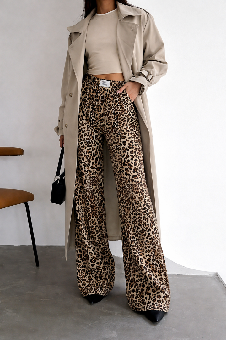 Fallon | Women's Trending Straight Leg Leopard Print Jeans