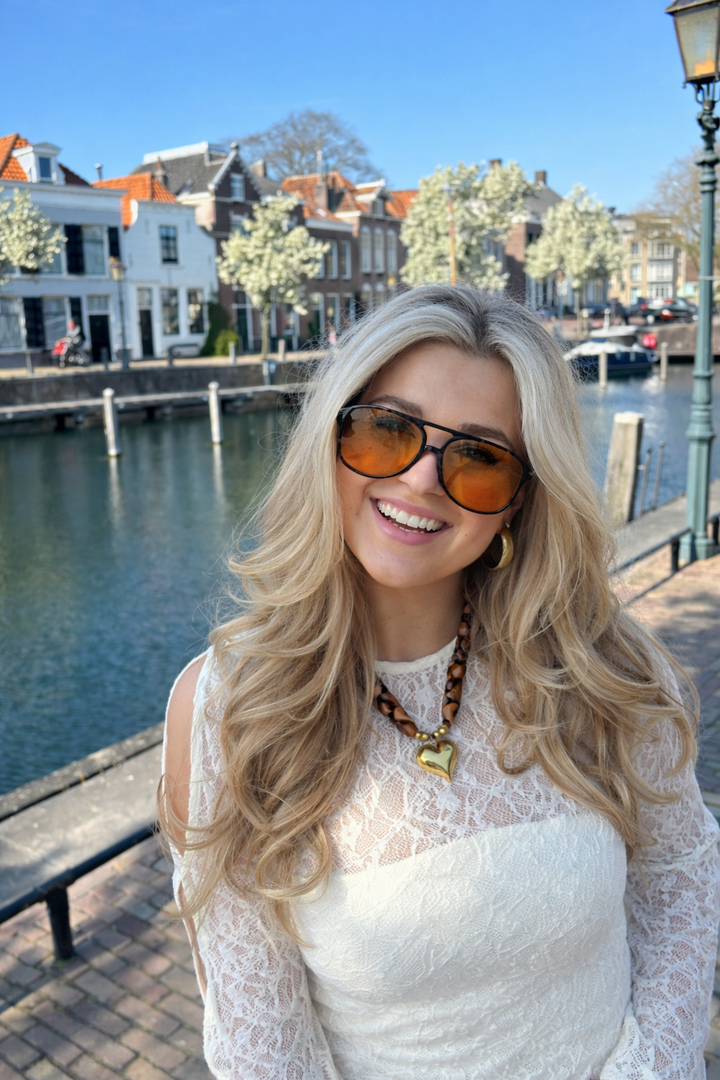 Ella | Women's Trendy Orange Sunglasses