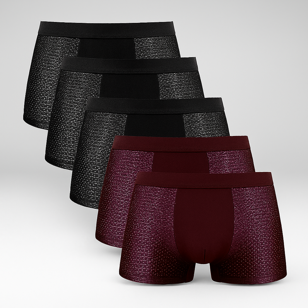 Men's Breathable Mesh Boxer Shorts 5-Pack SET D