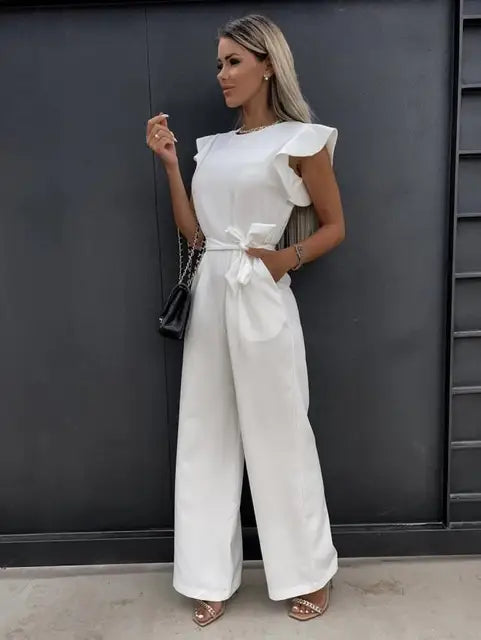Chaunte | Stylish Summer Women's Jumpsuit White