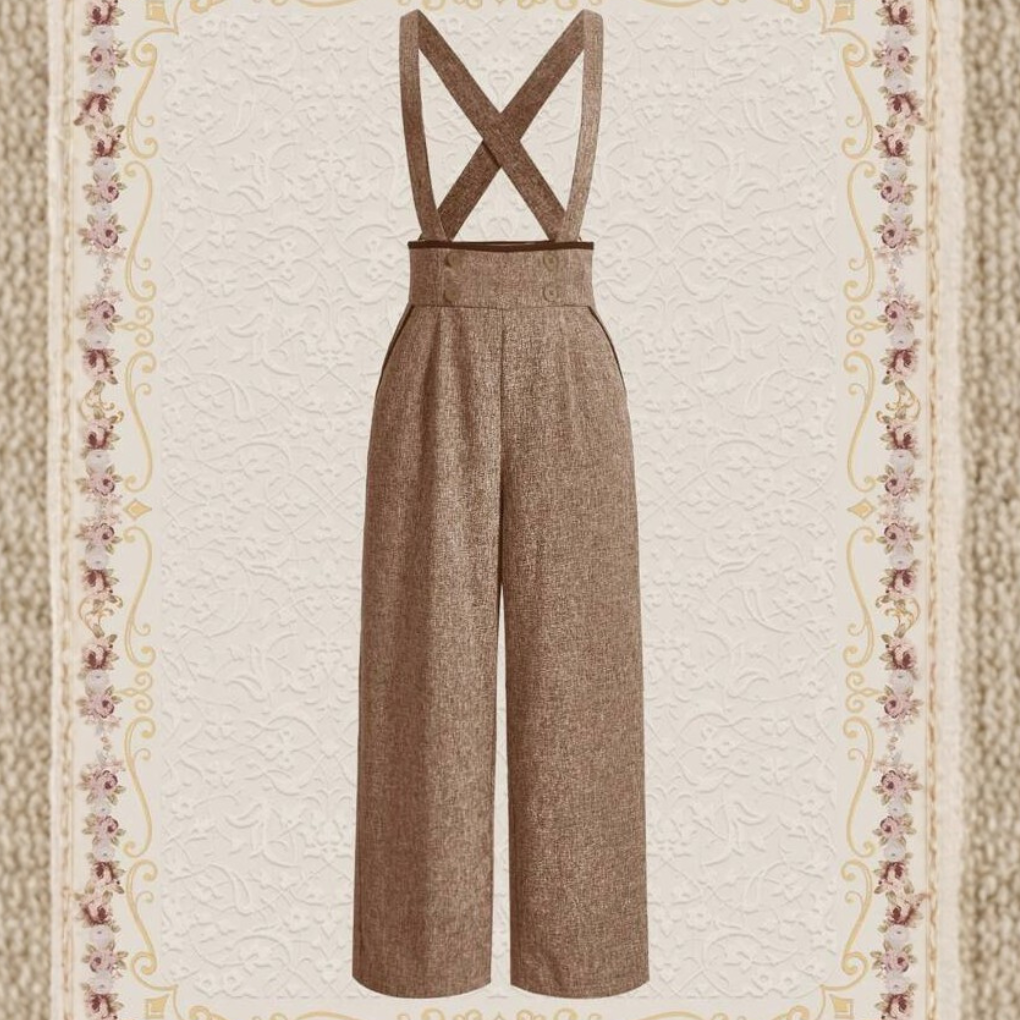 Women's Vintage-Style Jumpsuit Brown