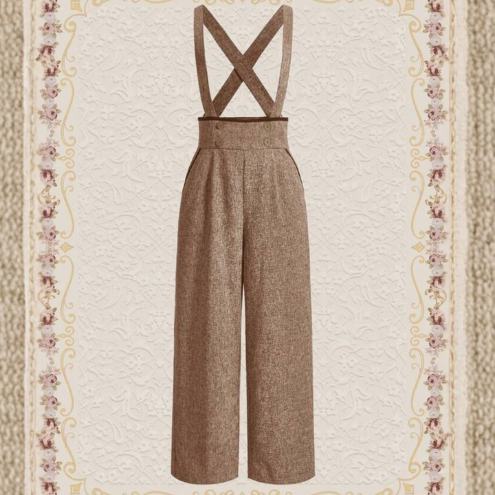 Women's Vintage-Style Jumpsuit Brown