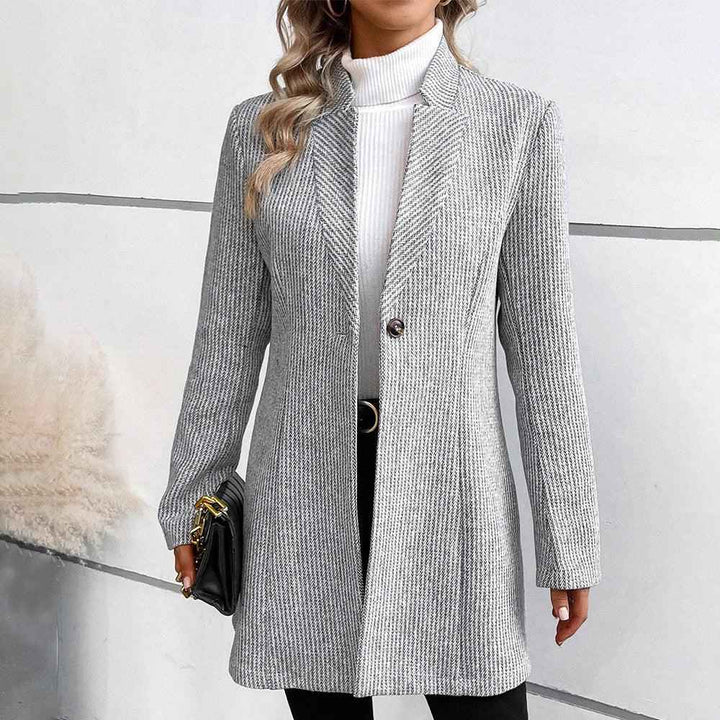 Chic Women's Blazer Jacket Grey
