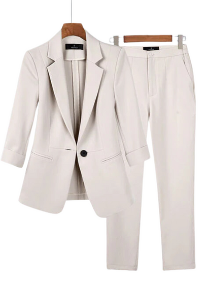 Women's Blazer Black Winter Beige Beige