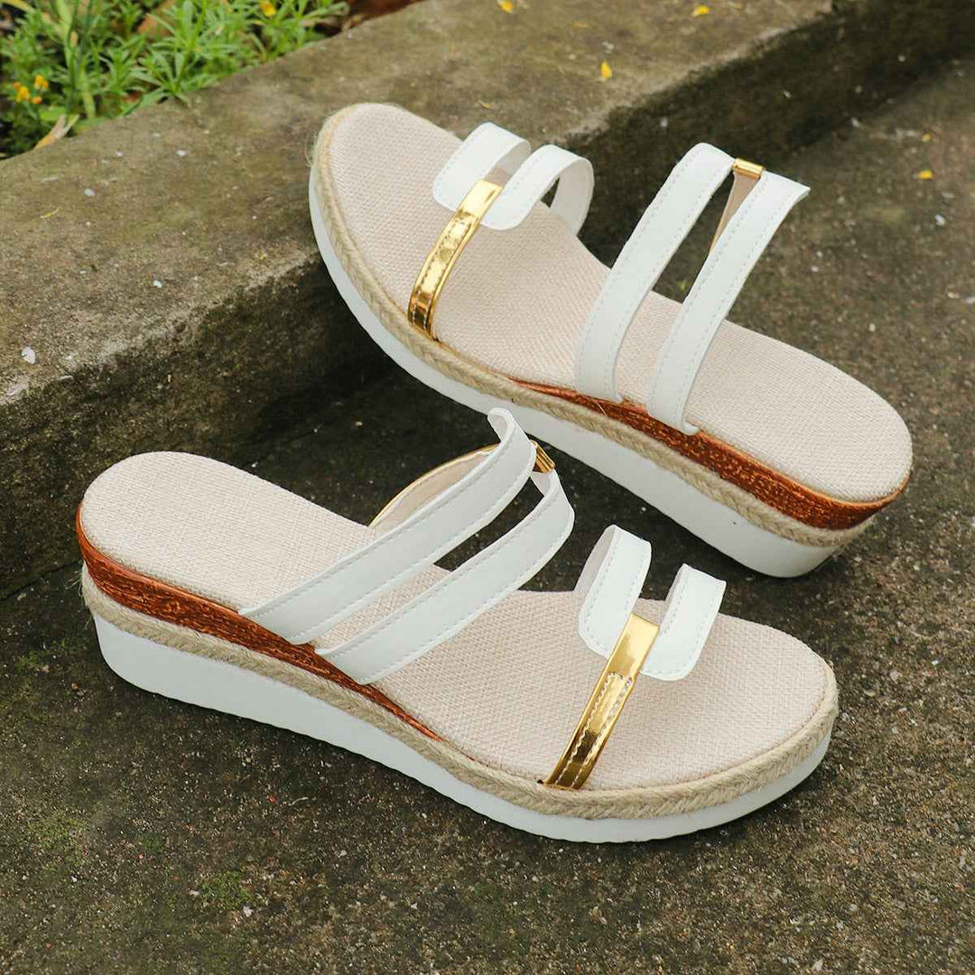 Emily | Women's Stylish Colorblock Wedge Sandals for Summer