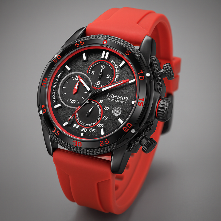 Chronomaster Luxury Timepiece Crimson Red
