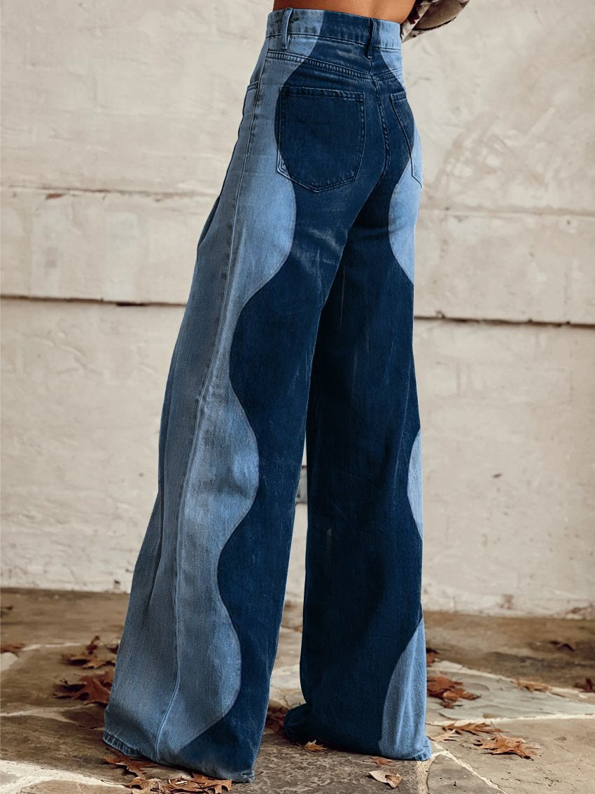 Cindy | Women's Wide-Fit Vintage Flared Pants - Comfortable Style