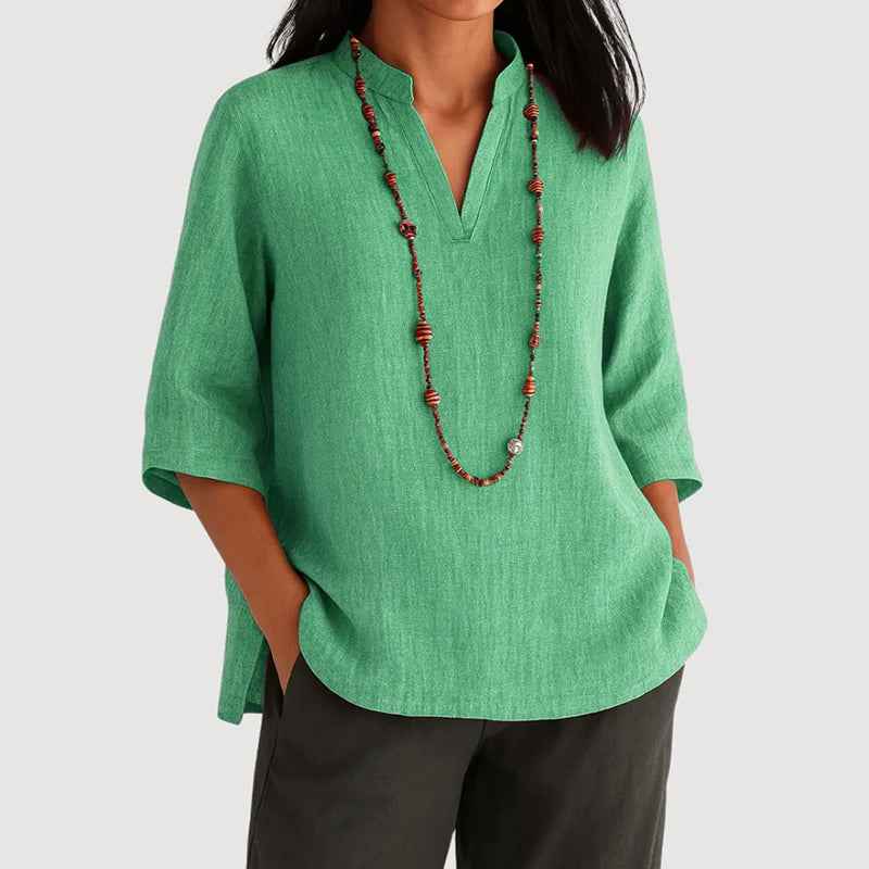 Women's 3/4 Sleeve Relaxed Fit Blouse