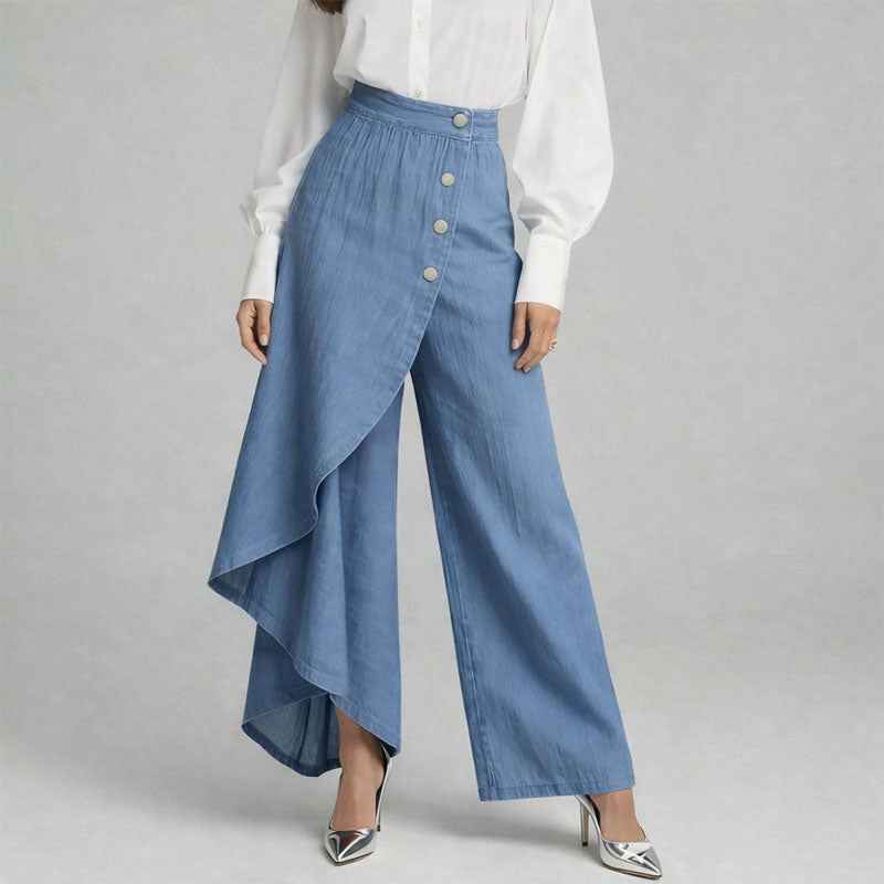 Women's Asymmetrical Wide-Leg Pants
