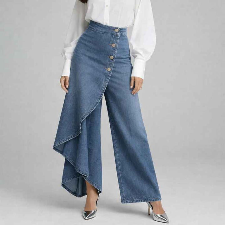 Women's Asymmetrical Wide-Leg Pants
