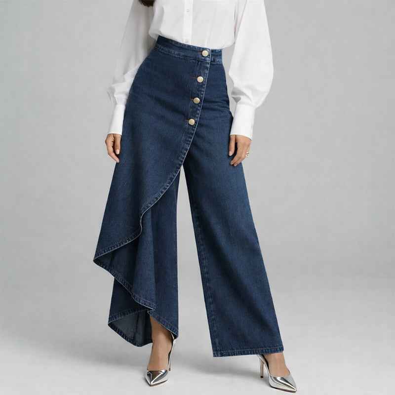 Women's Asymmetrical Wide-Leg Pants