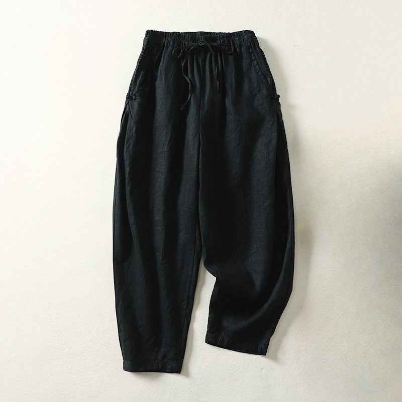 Women's Boho Loose Fit Pants with Elastic Waist