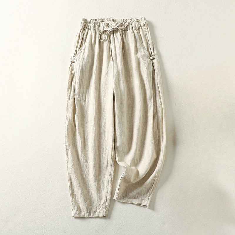 Women's Boho Loose Fit Pants with Elastic Waist