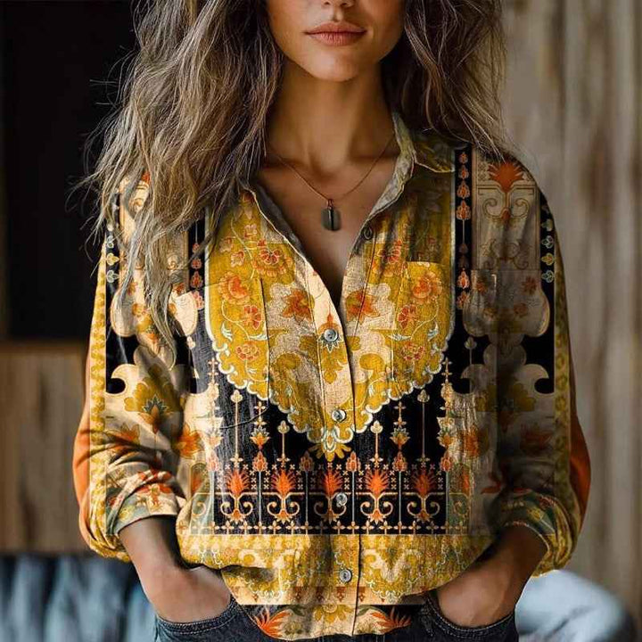 Women's Colorful Blouse with Abstract Print