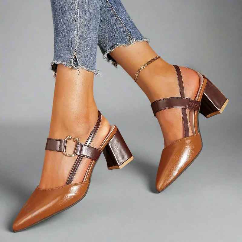 Women's Pointed Toe Heels with Strap Detail