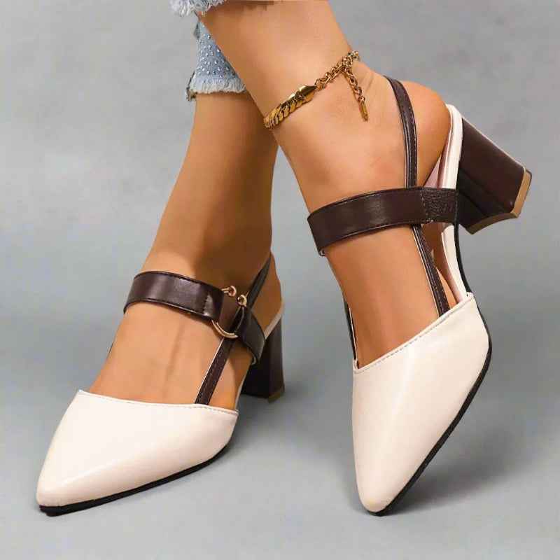 Women's Pointed Toe Heels with Strap Detail