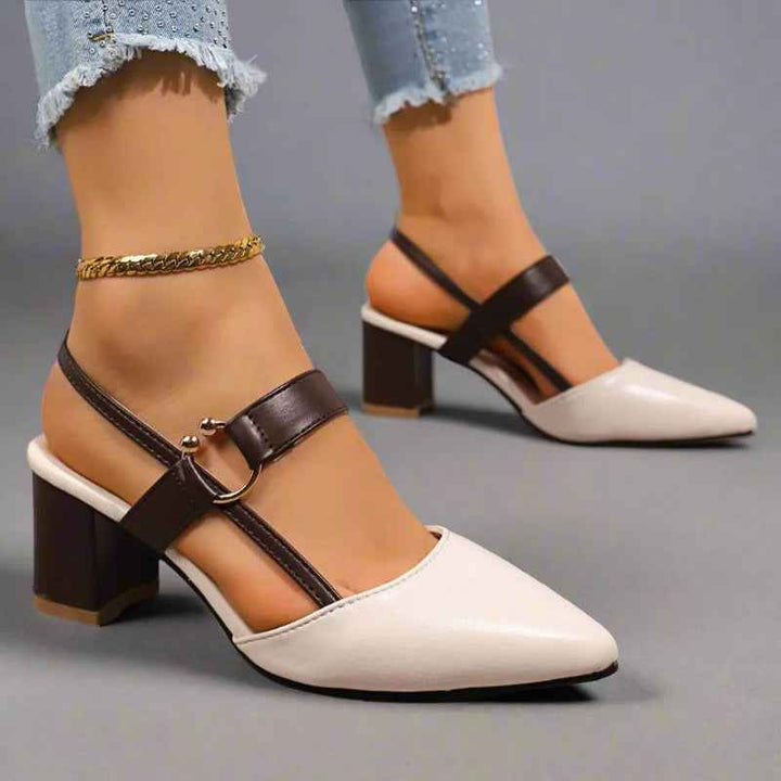 Women's Pointed Toe Heels with Strap Detail