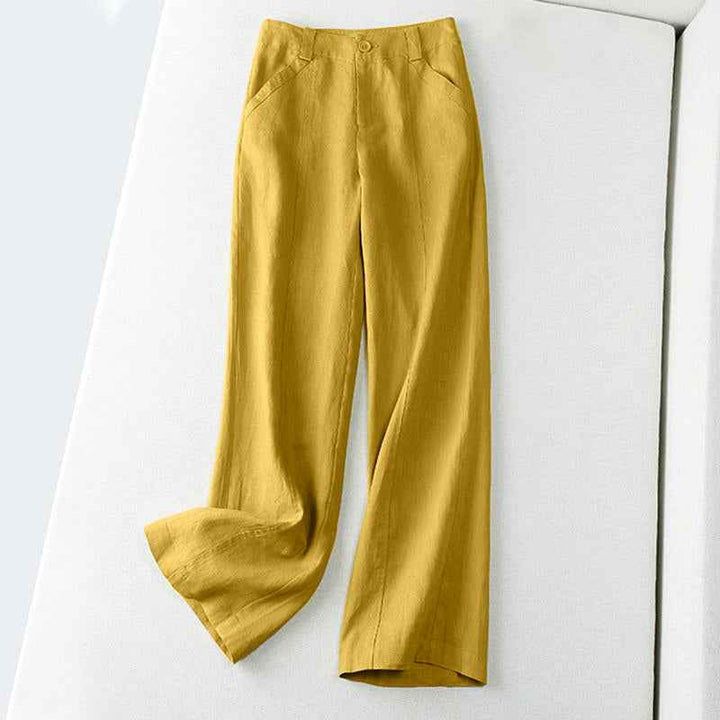 Women's Wide-Leg Linen Trousers