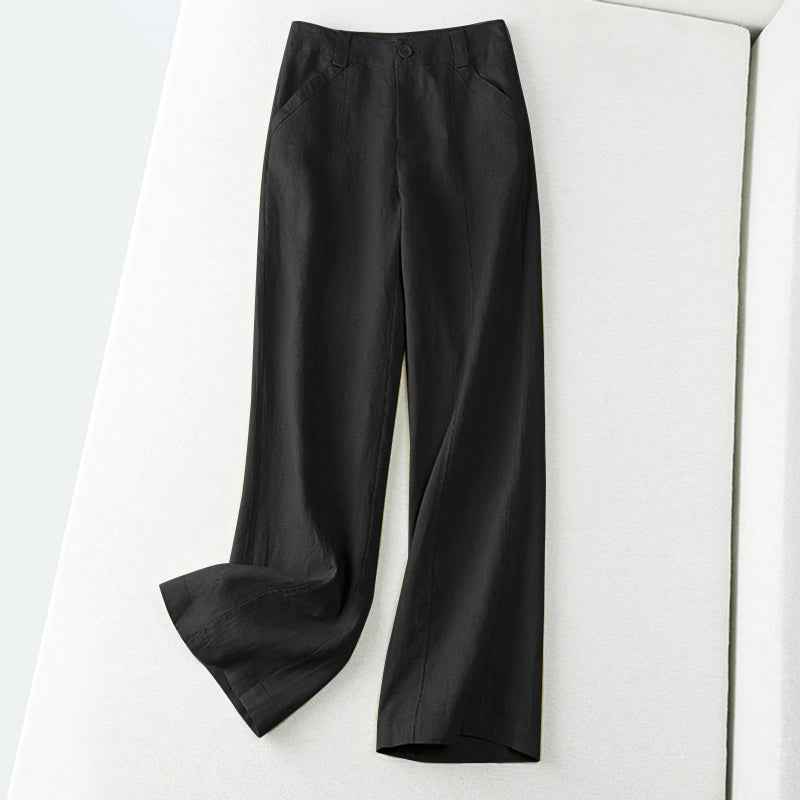 Women's Wide-Leg Linen Trousers