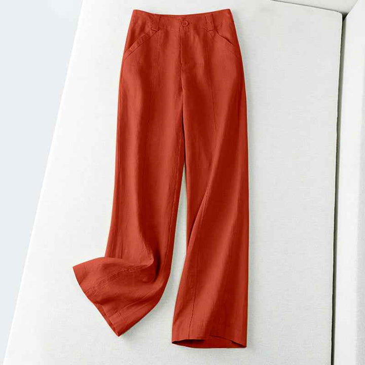 Women's Wide-Leg Linen Trousers