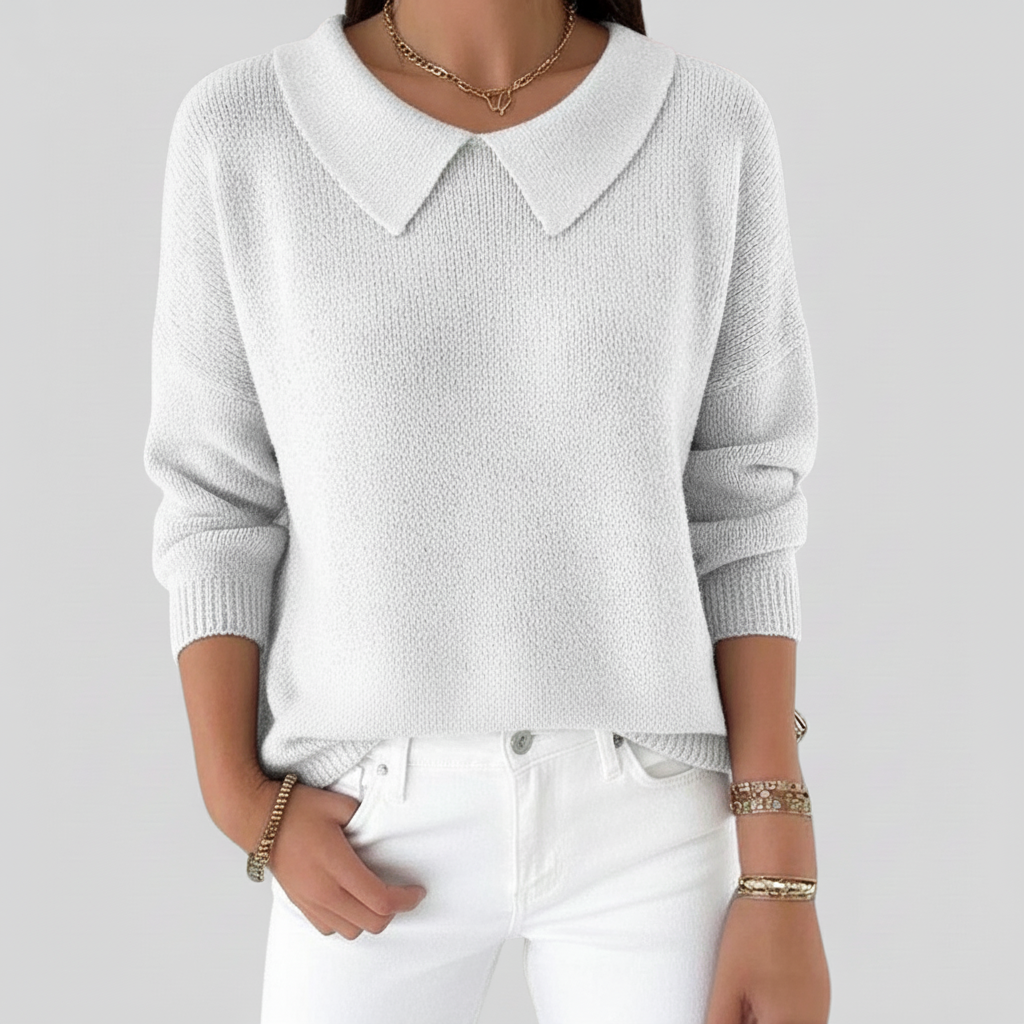 Classic Elara Sweater for Women White