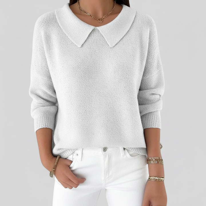 Classic Elara Sweater for Women White