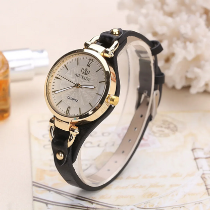 Classic Leather Timepiece for Timeless Style Black