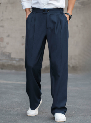 Men's Comfortable Loose Trousers Marineblau