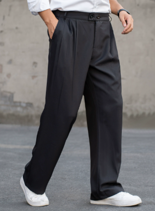 Men's Comfortable Loose Trousers Black