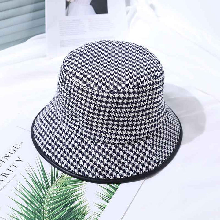 Cloth Female Bucket British Fashion Fisherman Hat Black One size