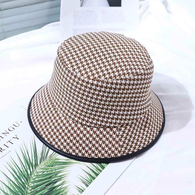 Cloth Female Bucket British Fashion Fisherman Hat Coffee One size