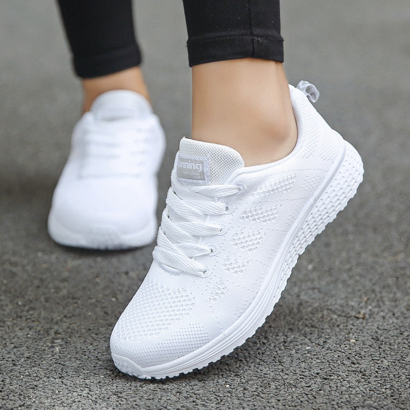 Comfortable Orthopedic Casual Shoes for Women with Wide Feet White