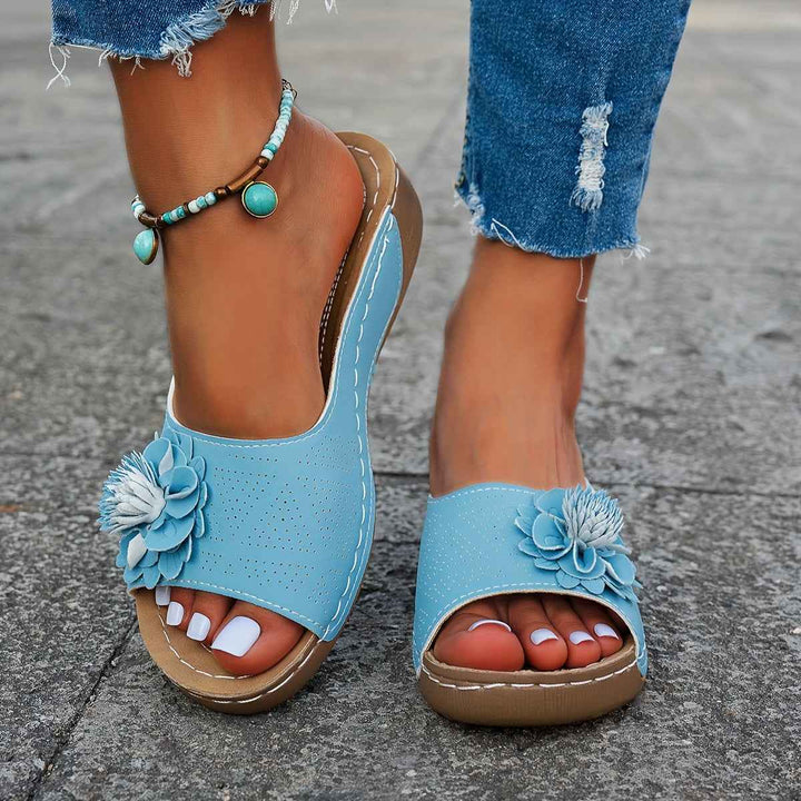 Comfortable Women's Slide Sandals with Orthopedic Support Sky Blue