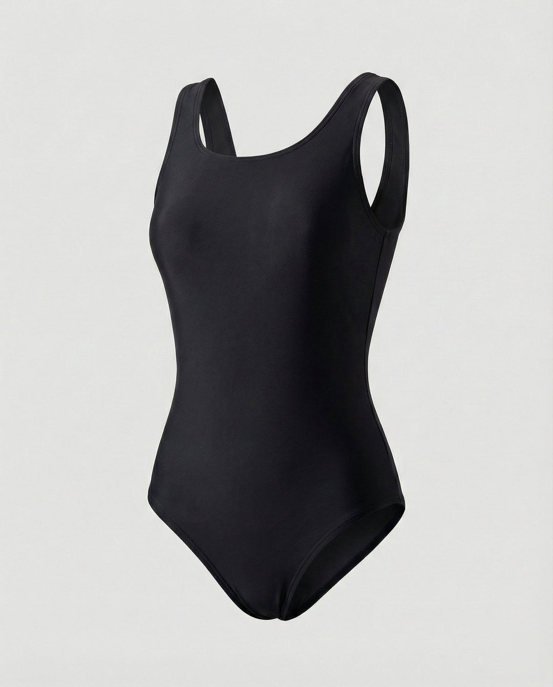 Comfortable Women's Swimsuit - Quick-Drying, Sporty Open Back Design Black
