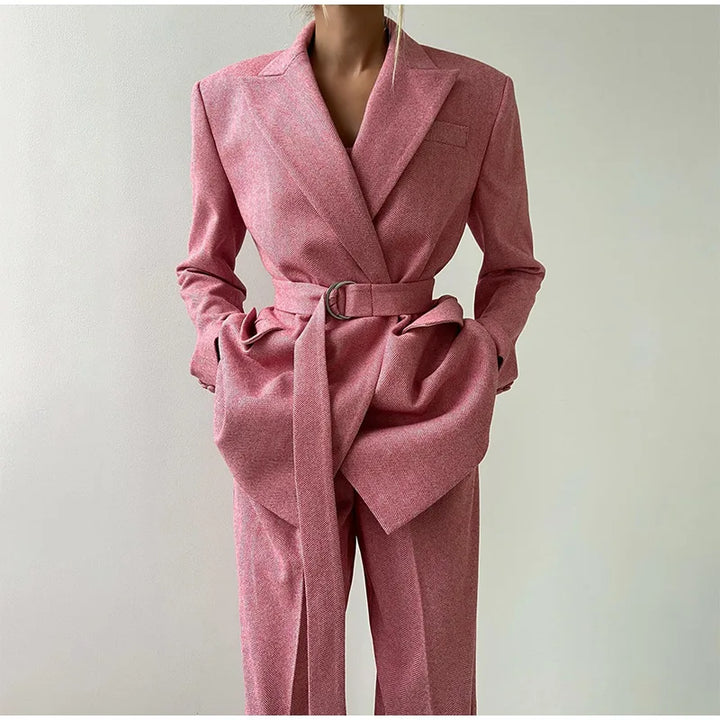 Comfy 3-Piece Women's Set - Blazer, Pants, and Corset Top