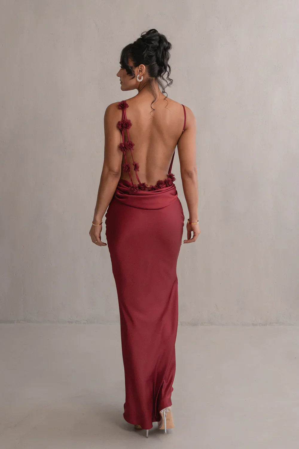 Concetta | Women's Elegant Maxi Dress with Open Back & Cowl Neck