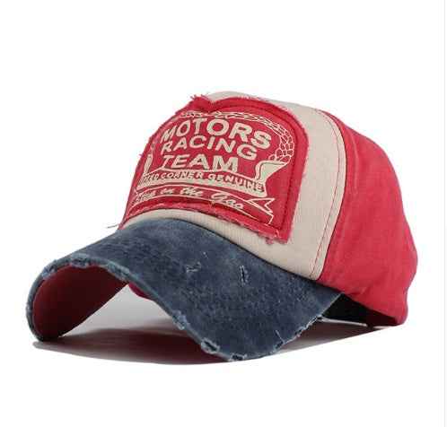 Cotton Baseball Caps for Men & Women - Trendy Hip Hop Style in Vibrant Multicolor Navy Watermelon Red