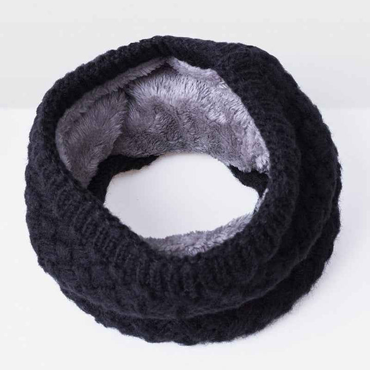 Cotton Collar Warm Scarf Women Clothing Black