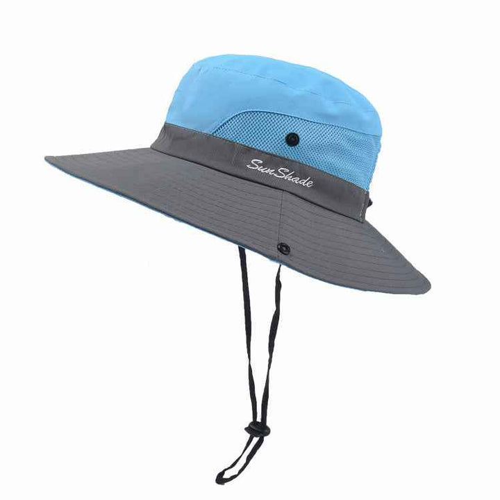 Couple Adventure Sun Hats - Stylish Fisherman Hats for Travel & Hiking Blue M
