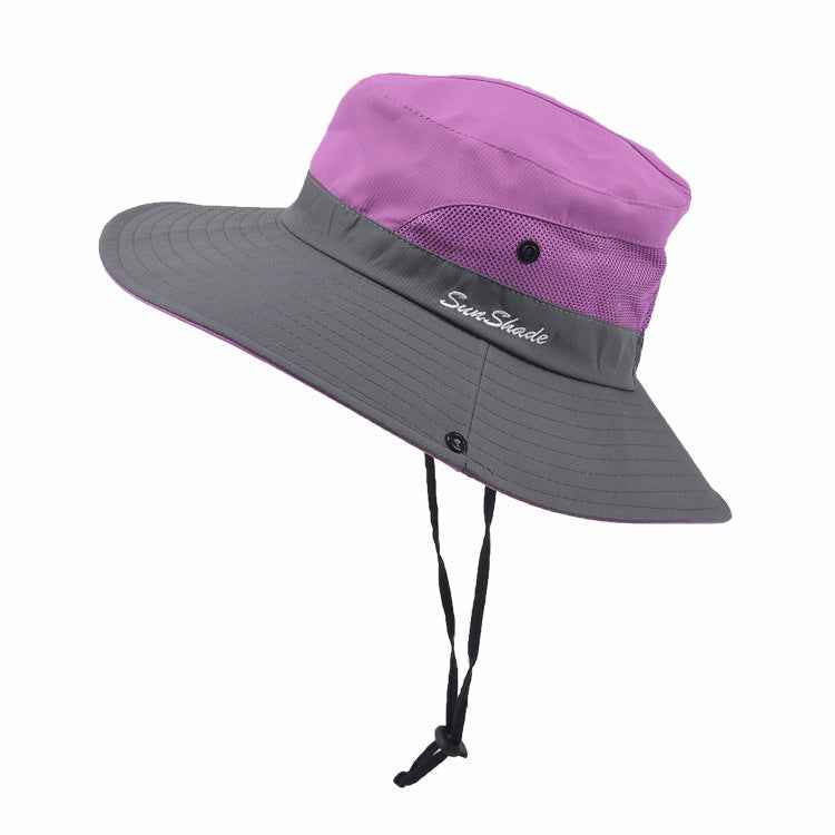 Couple Adventure Sun Hats - Stylish Fisherman Hats for Travel & Hiking Purple M
