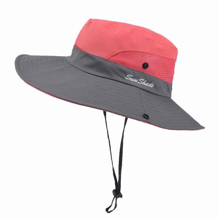 Couple Adventure Sun Hats - Stylish Fisherman Hats for Travel & Hiking Watermelon Red M