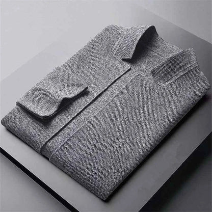 Wool Cardigan Grey Winter Beige