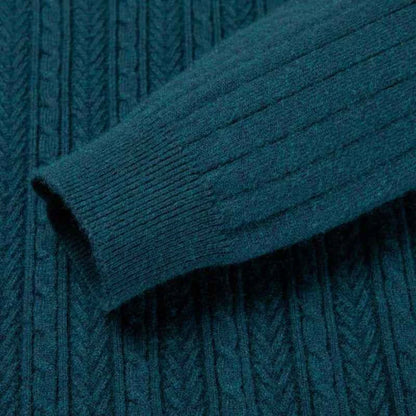 Wool Sweater Spice Red Winter Peacock Green