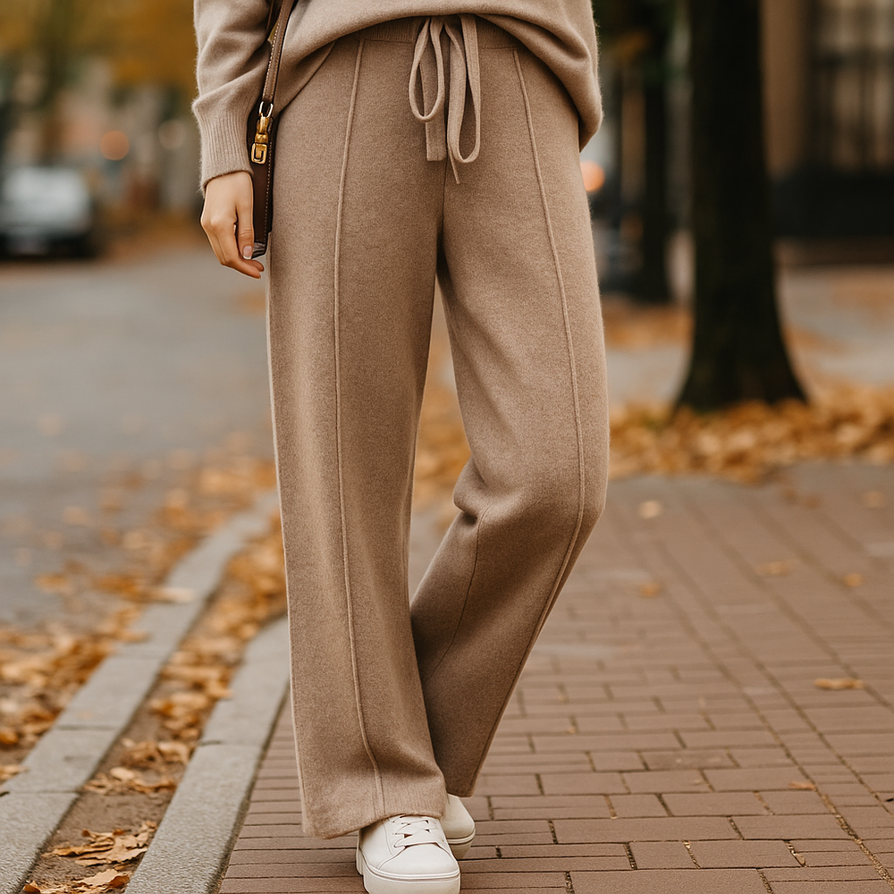 Cozy Luxe Knitted Pants Camel