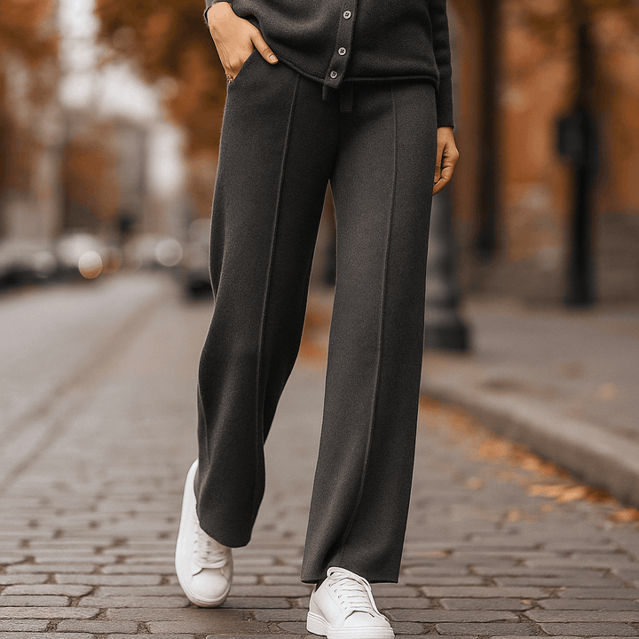 Cozy Luxe Knitted Pants Grey
