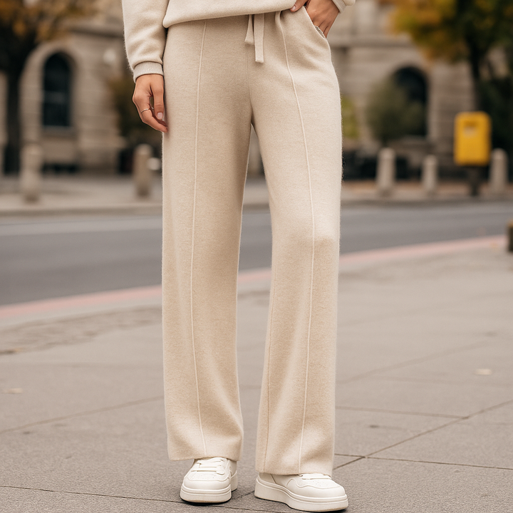Cozy Luxe Knitted Pants Beige