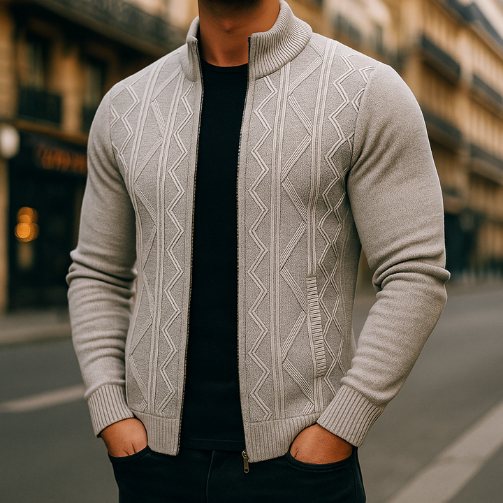 Cozy Oversized Knitted Cardigan Beige