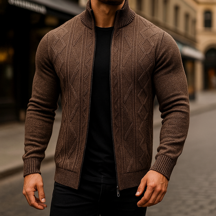 Cozy Oversized Knitted Cardigan Brown