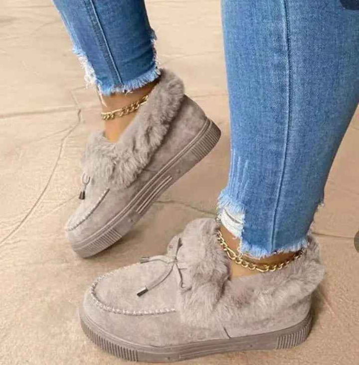 Cozy & Stylish Women's Winter Boots – Warm Comfort for Cold Days Gray